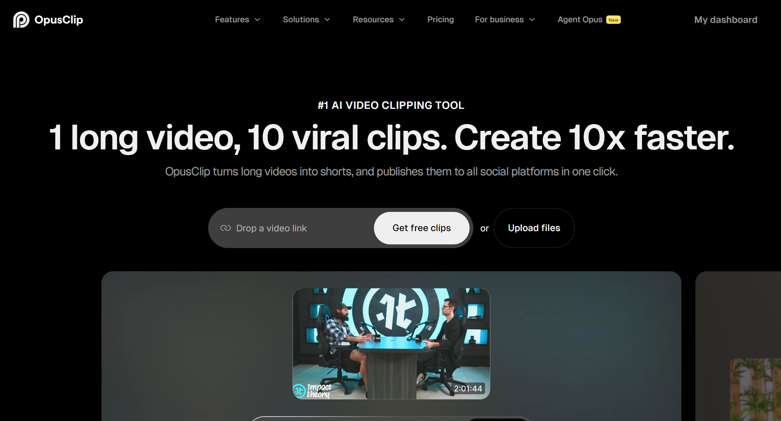 Opus Clip screenshot